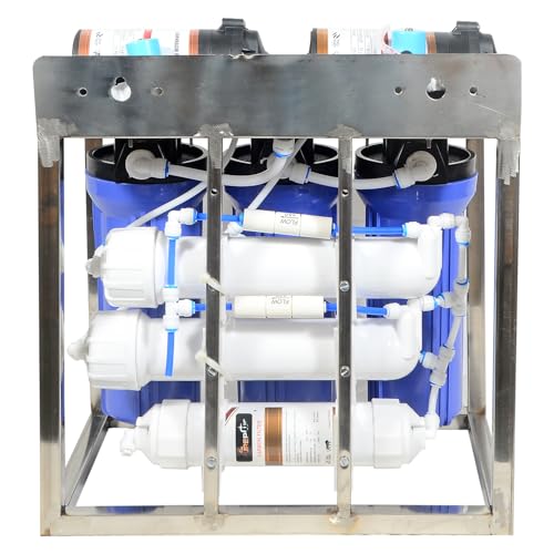Image of PurePlus 25 LPH Commercial RO Water Purifier with Double Purification, Booster Pump & 3 Stage Pre-Filtration - Heavy Duty Stainless Steel System