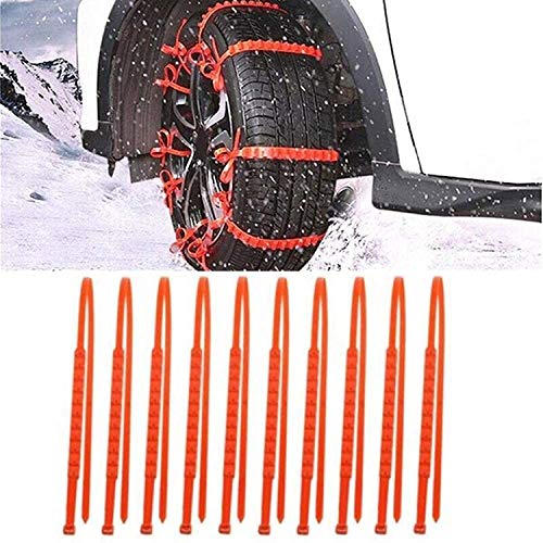 Qishun Bridas Antideslizantes para vehículos portátiles nuevos, Cadenas de Nieve para automóviles Cadenas de neumáticos...