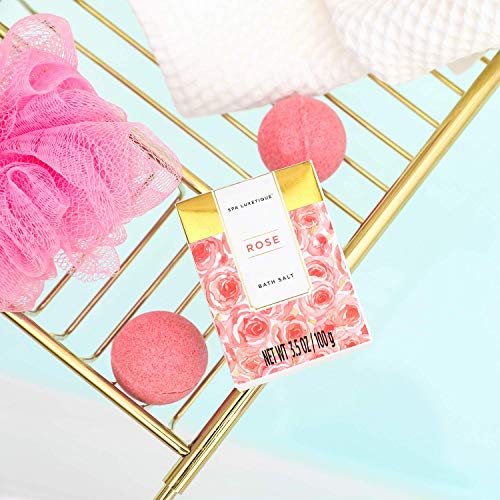 SPA LUXETIQUE Mother's Day Gift, Gifts for Women, 8-Piece Rose Fragrance Bath Gift Set, Women, Birthday Gift, Wellness Set for Women, Beauty Set with Decorative Bathtub, Christmas Gifts