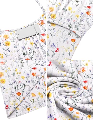 Image of Ekouaer Women's Nursing Nightgown Maternity Dress Breastfeeding Gown Full Slips Sleepwear