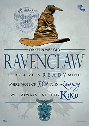 MIGHTYPRINT Harry Potter - Ravenclaw - Hogwarts Sorting Hat House Quote – Durable 17” x 24 Wall Art – NOT Made of Paper – Officially Licensed Collectible…