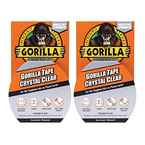 Gorilla Tape Crystal Clear 8.2m 2 Count (Pack of 1)