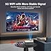【Netflix-Officially-Licensed】PANSEBA Smart Mini Projector with 1080P HD, 5G WiFi & 2 Way Bluetooth, Portable Outdoor Movie Projector for Phone/Laptop/Games