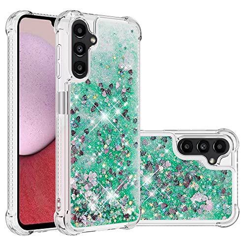 WFCKPQF Silicone Liquid Case Compatible with Galaxy A14 5G, Soft TPU Transparent Phone Case Anti Yellowing Shockproof Protective Case Glitter Floating Liquid Cover Compatible with Galaxy A14 5G