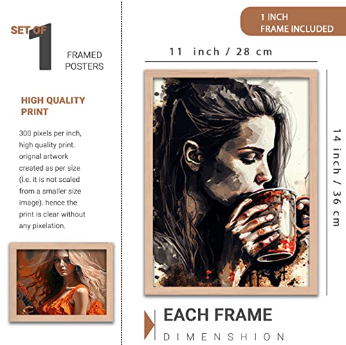 Image of kotart Paintings Modern Art Framed Wall Painting for Bedroom Living Room - Framed Wall Posters /Paintings with Frame - Painting for Wall Decoration Combo32 (Multi Color, Framed) Set of 5 (Art 9)
