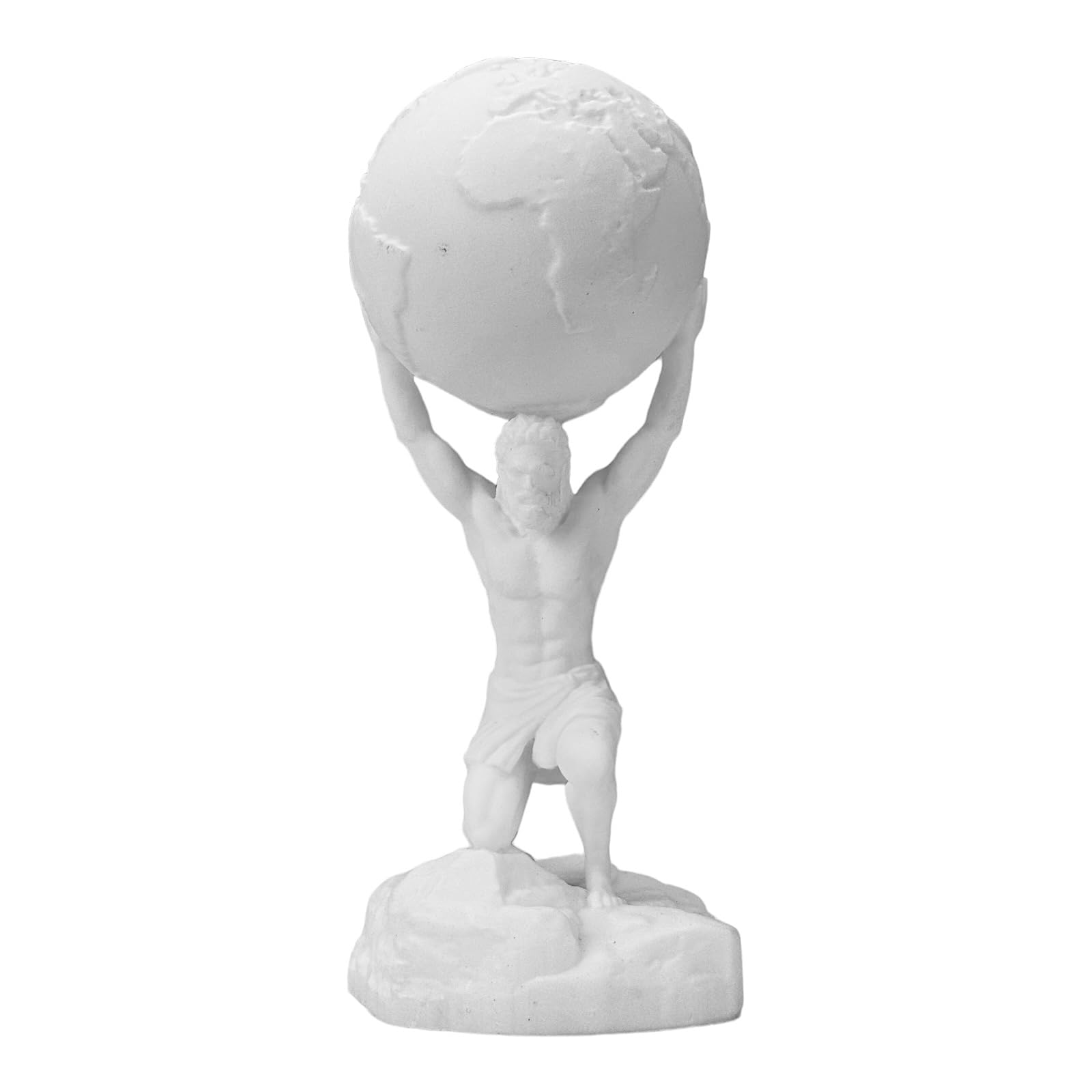 Atlas Titan God Statue Sculpture Figure Cast Marble 4.92 in