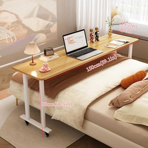 Tables de lit sur roulettes plateau bois meuble PMR - 7