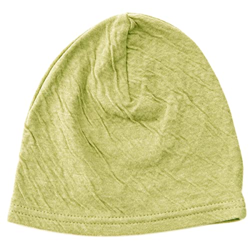 CHARM Baby Boys Slouchy Beanie - 100% Organic Cotton Soft Hypoallergenic Infant Toddler Girls Cap Made in Japan Green