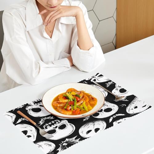 Set de table tête de mort Halloween pour protéger la table des taches - 7