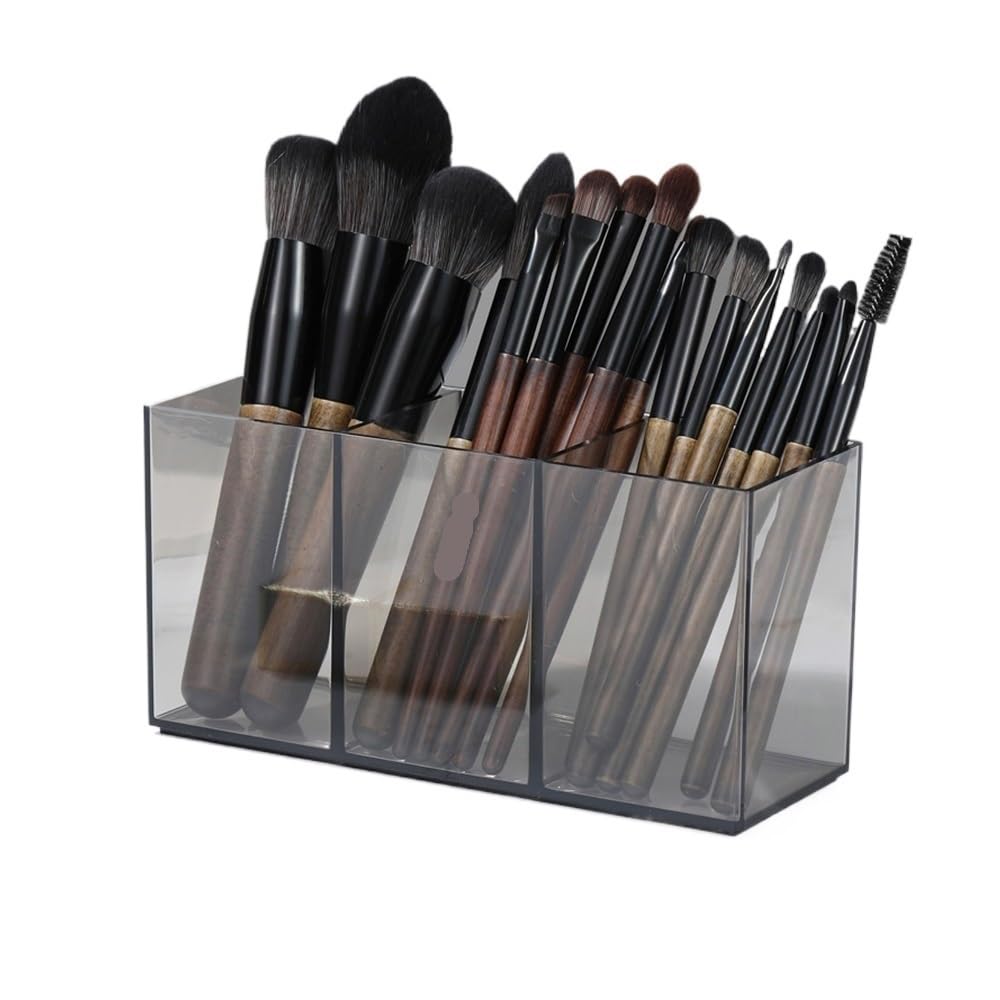 LIANXIBAG Makeup Brush Holder Organizer Cosmetic Storage Box Lipstick Eyebrow Pencil Display Stand Acrylic Transparent