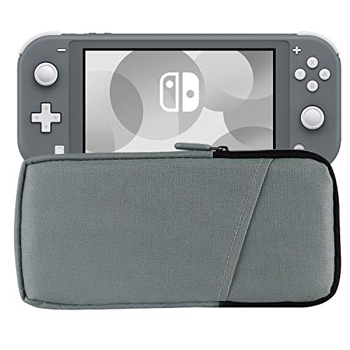 Preisvergleich Produktbild IDESION Tasche für Nintendo Switch Lite,Transparenhülle, Aufbewahrungstasche mit Seitentasche für Nintendo Switch Lite, Grau