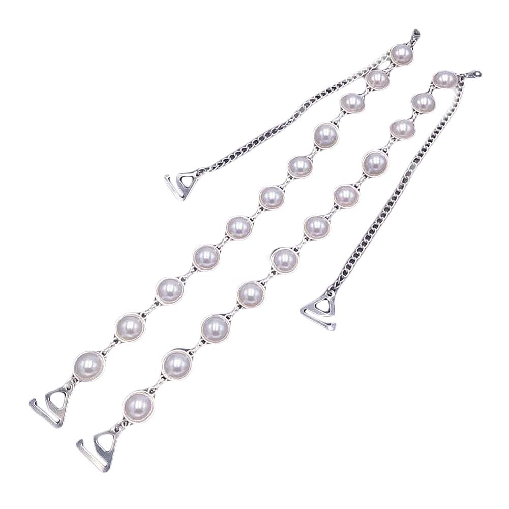 Amazon.co.jp: 1 ペア白ビーズブラジャーストラップドレスブラジャー