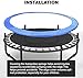 FSDIYU Replacement Trampoline Safety Pad Mat, 13ft 14ft 15ft 16ft Waterproof Tear Resistant UV Resistant Trampoline Spring Covers, Trampoline Replacement Safety Pad,16FT,Blue