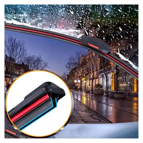 Escobilla limpiaparabrisas impermeable JU con doble gancho estable para coche 4