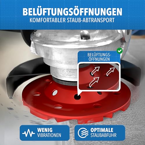 Diamantschleiftopf 125mm Schleifscheibe Beton Estrich Granit Topfscheibe – Ansicht 4