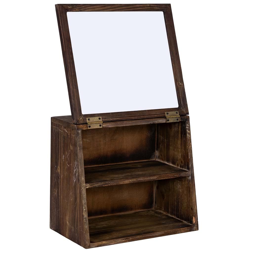 WANDERLUST DECO Vitrina de Madera con 1 Puerta y 1 balda 40x25x35h cm