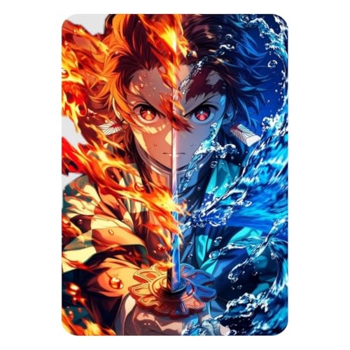 Image of Zesta Bathroom Decor Items Washroom Decor Tin Sign | Aesthetic Posters Wall Poster for Bedroom | Magnetic Cafe Decoration Items / Restaurant Decorations Items | Quirky Home Decor Bar Accent (Demon Slayer (5))