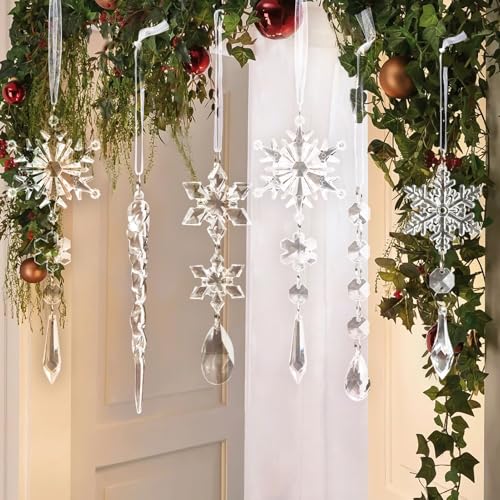 Image of Crystal Ornaments for Christmas Tree Winter Wonderland Decorations