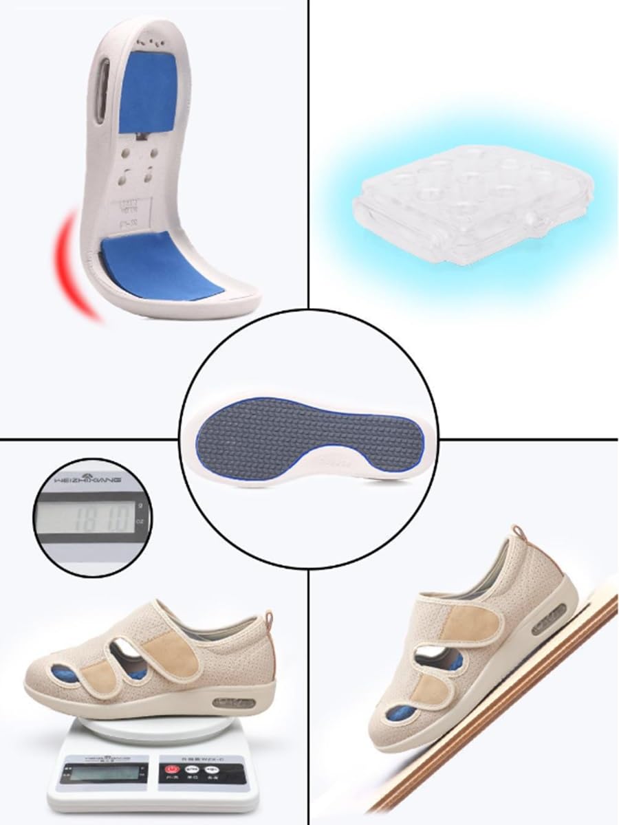 Pantofole Diabetici Uomo Calzatura Sanitaria Stretch Riabilitazione Postoperatoria Scarpe Scarpa Ortopedica Per Viaggi, Interni Ed Esterni Pollice Valgo Calzature Sneakers