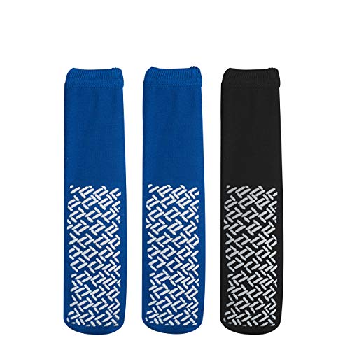 NOBLES HEALTH CARE PRODUCT SOLUTIONS Pack of 3 Pairs - XXXL Wide Non-Skid Slipper Socks for People W/Swollen feet Diabetes2
