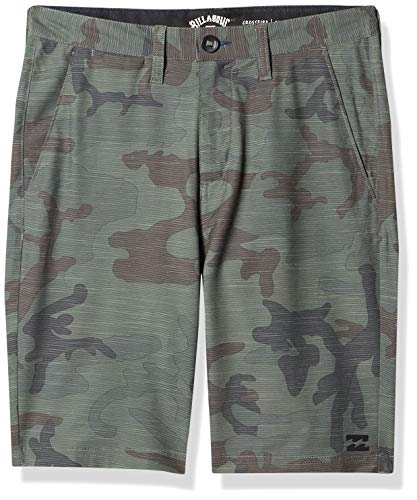 Billabong Men's Crossfire Slub Hybrid Walkshort, Military Camo, 32