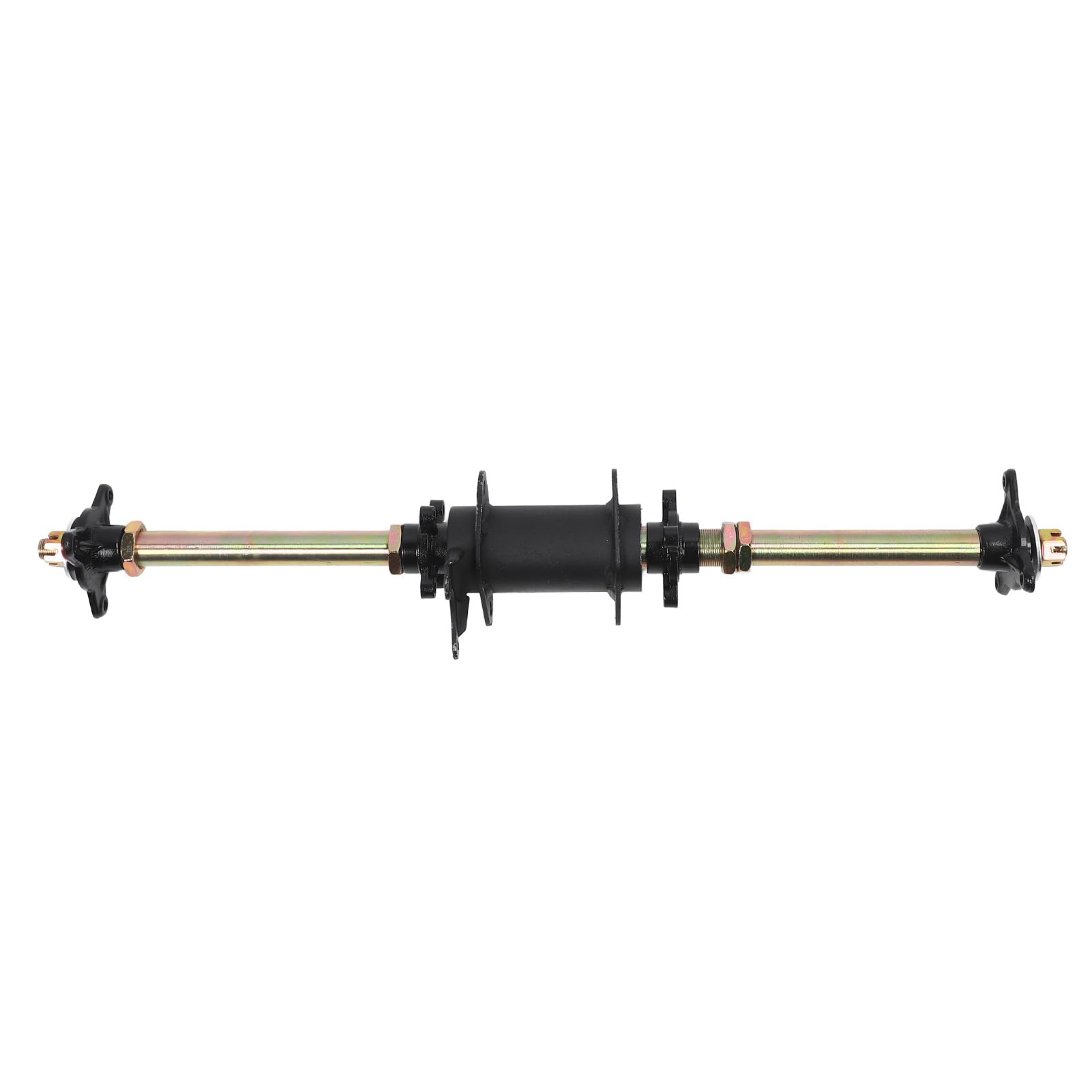 Sorandy Kit Completo del Eje Trasero para ATV, GO Kart, Quad, Axle PowerSports de 710 Mm, Aleación de Acero Galvanizada con Soporte de Fijación, GO Kart Drive Herramientas