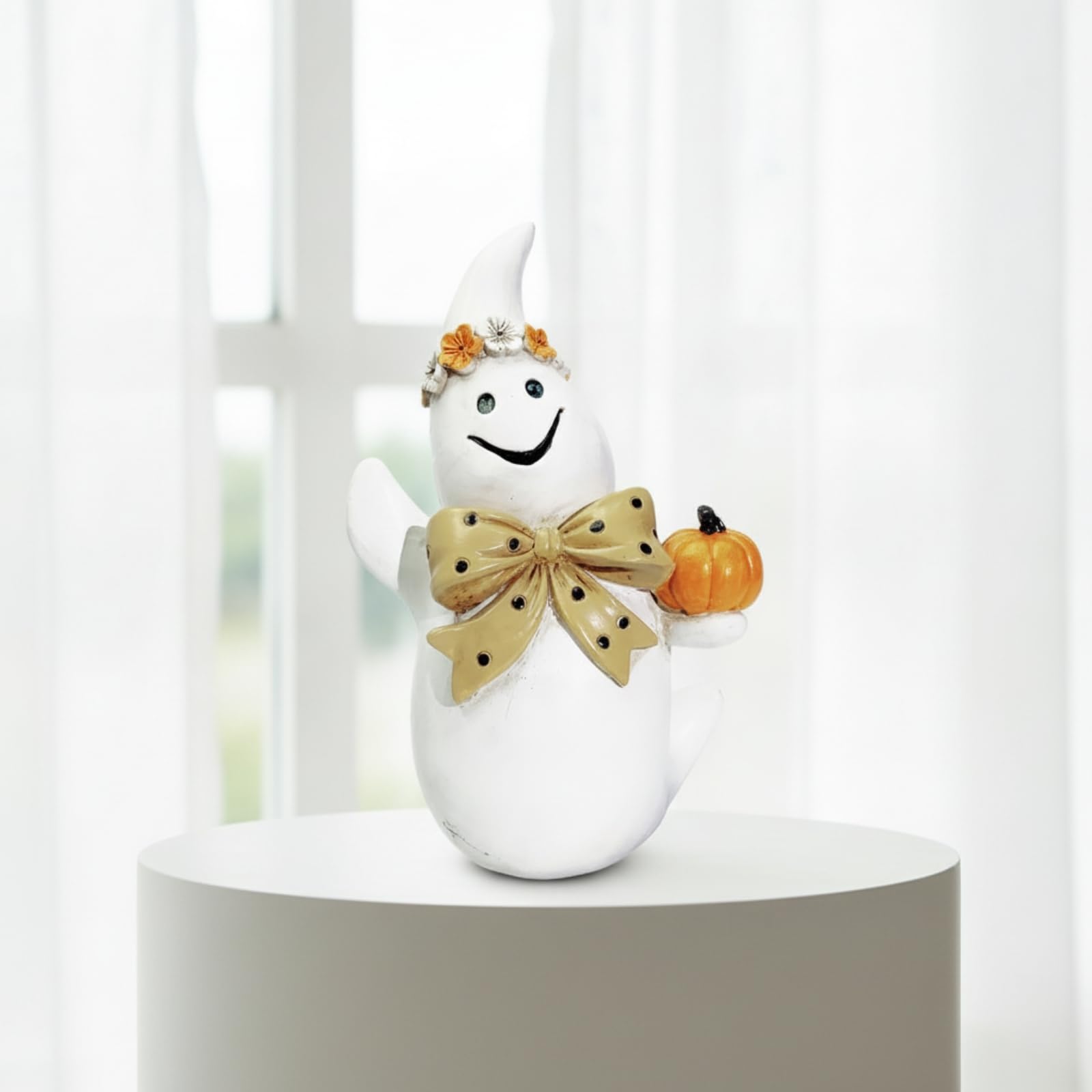 Milageto Statuina Zucca | Dettagli Dipinti a Mano, Ornamento da Scrivania, per Halloween, Mensola, Collezionisti