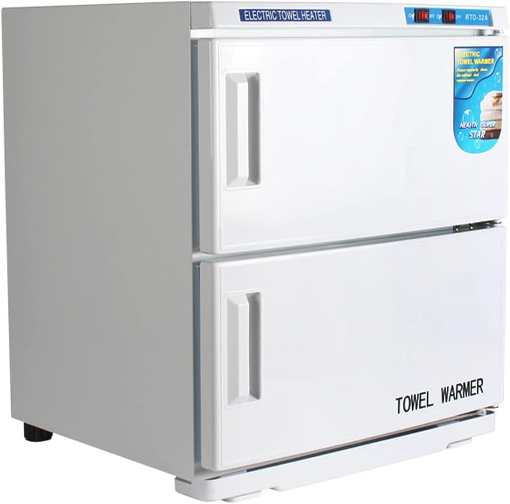 Calentador de toallas doble puerta y 30L para salones de belleza y spa