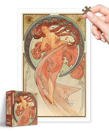 ピースリラックス(PieceRelax) 1000ピース プラ製ジグソーパズル【Alphonse Mucha＿四芸術~ダンス】(38X59cm)大人向け難しい 破片なし カチっとハマる[H3616]