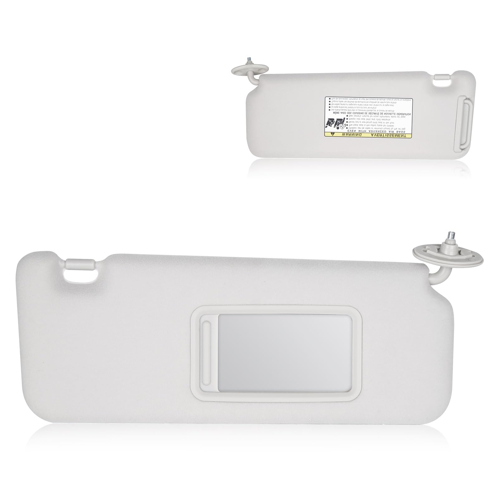 Sun Visor for Toyota Scion TC 2005-2010 Without Light, Right Passenger Side Grey SunVisor Replacement 74320-21210-B2, Stretchable Design