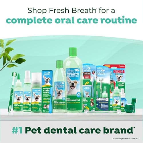 Image of TropiClean Fresh Breath Cat Dental Water Additive + Urinary Tract Support, with Cranberry Extract, Teeth Cleaning & Breath Freshener Solution, 16oz