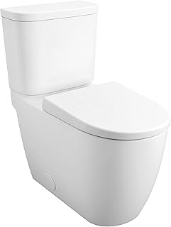 GROHE 39676000 Essence Two-Piece Height Elongated Toilet with seat, Right-Hand Trip Lever, Alpine White