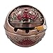 Honoro Windproof Ashtray with Lid for Outdoor and Indoor Use,Metal Portable Cigarette Ashtray with Gift Box,Red Rose,Red Bronze