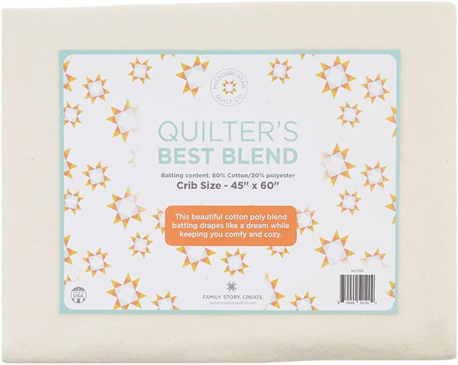 MISSOURI STAR QUILT CO. Crib Quilt Batting 45''x60'' 80/