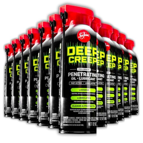 DC-14 Deep Creep Penetrating Lubricant 12 oz Multi-Purpose Rust Remover Moisture Displacer & Cleaner Spray for Automotive Marine Industrial Tools Locks & Machinery | 12 Pack