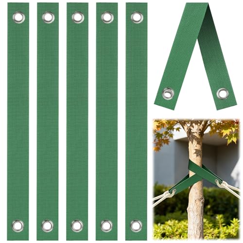CHONGQILAO Sangles de Soutien pour Arbre avec œillets, 6 Pièces Sangles d'arbre, Attaches pour...