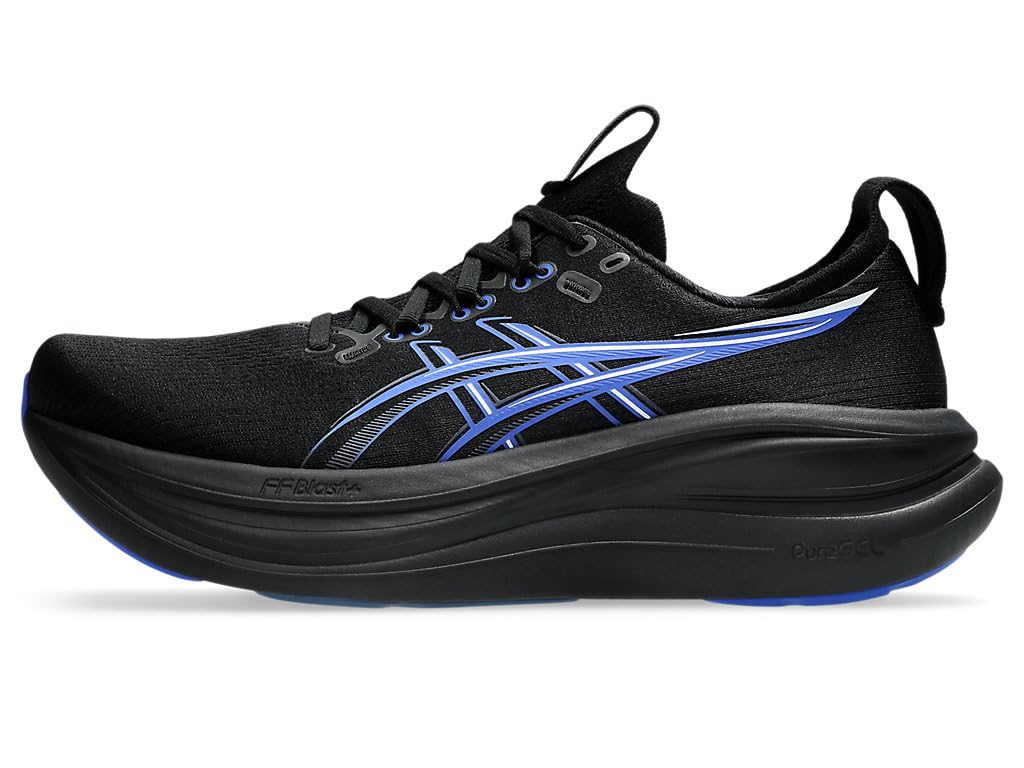 Asics Gel-Nimbus 28 Black/Neon Blue BasketHomme