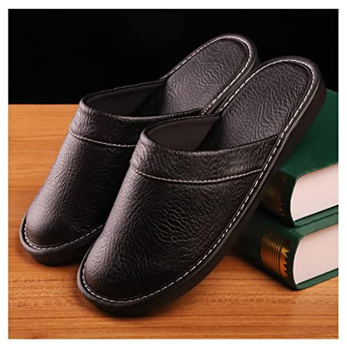 XUEMML Leather Slippers For Men Indoor Outdoor，Pantoufles Mules En Cuir Pour Homme，Couple's Home Indoor Breathable Non-slip Slippers2