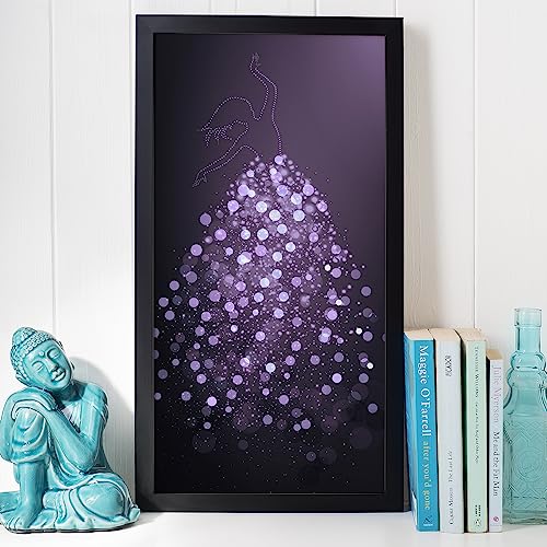 Image of Ritwika's Purple Color Abstract Wall Art of Outline Girl Shape Paintng With Frame |Perfect For Gift, Home and Office Decor | Size 7.5 x 13.5 Inch, Set of 1