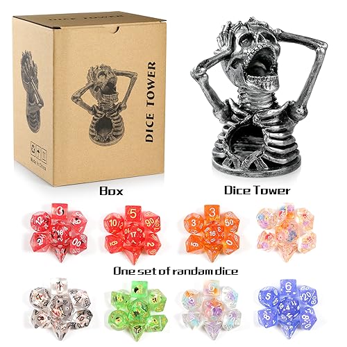 Torre de dados DND calavera para juego de mesa y dados rol 7
