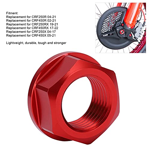 Image of Motorcycle Front Wheel Axle Nut Screw Nut M16x1.5 Wheel Axle Nuts Wheel Hub Nut Replacement for CRF250R /CRF450R /CRF250RX (red)