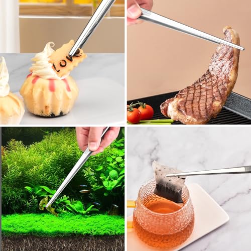 Pinze da cucina, MILLION SOURCE 30cm Pinza da Chef professionali di Alta Precisione, Pinza per Spaghetti, Facile da impugnare, Adatto per Cucina, Barbecue, Ristorante,carne, dolci, insalate e toast - immagine 5