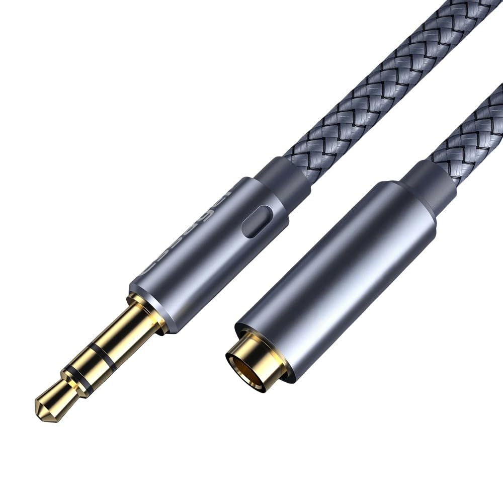 Ja-ck - Cavo di prolunga per cuffie, 3,5 mm, cavo audio AUX da 3,5 mm, splitter femmina (1 m)
