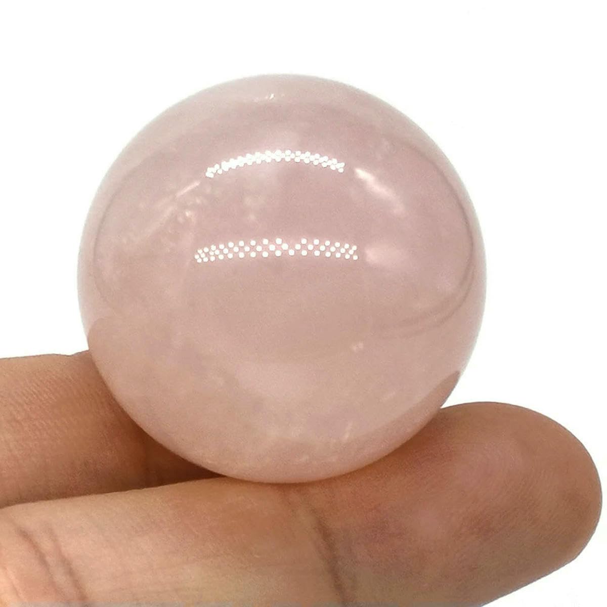 Lnhbz Rose Quartz 30Mm Natural Crystal Ball Polished Globe Amethyst Lazuli Quartz Reiki Feng Shui Sphere Massaging Balls Collectibles Home Decor-5