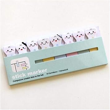 Amazon 付箋 かわいいかわいいフレッシュカートゥーンブックマーク メモパッド 付箋 ステッカーマーカー 韓国文房具 付箋 文房具 オフィス用品
