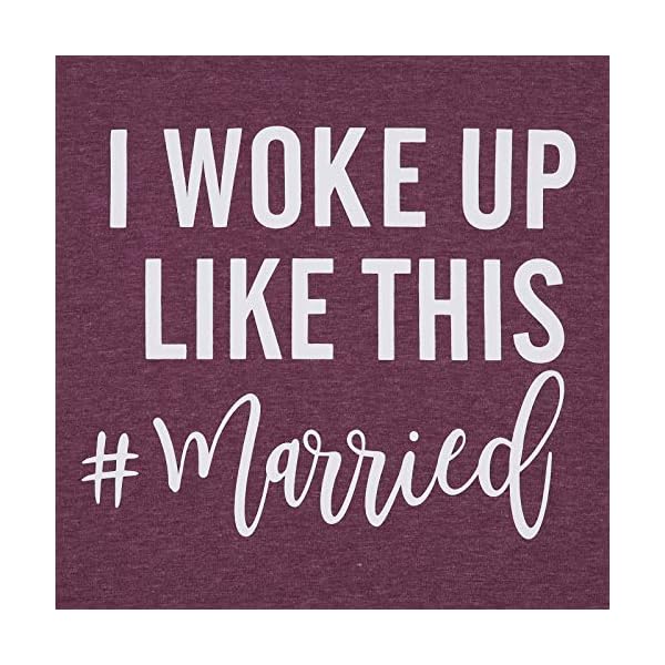 I Woke up Like This Married Shirt Women Cute Bride T-Shirt Wife just Married Honeymoon Top Tee Purple