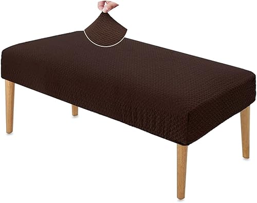 NeColorLife Funda protectora para banco de comedor, tela jacquard elástica, funda protectora gruesa para banco rectangular, para sala de estar,