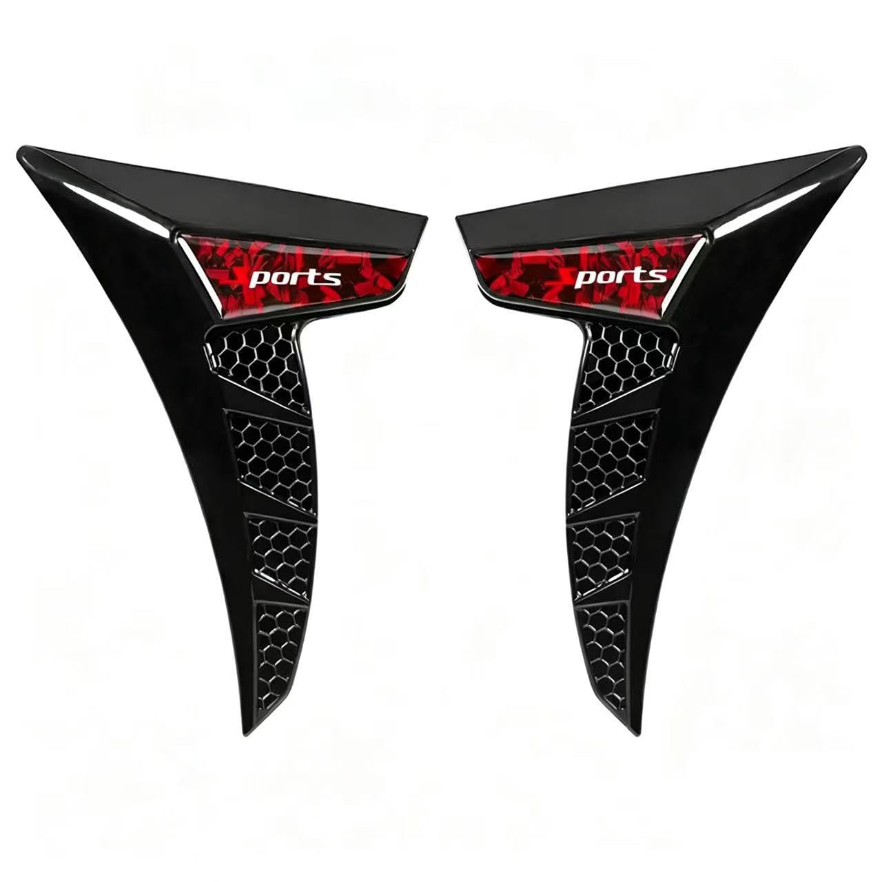 R-timer 2 Pcs Mud Flap Sticker for Seat/Cupra Ateca (2017-2025), Side Fender Decal Air Intake Vent Grille Wing Cover Winglets Sticker Side Vent Trim Car Accessories,Red