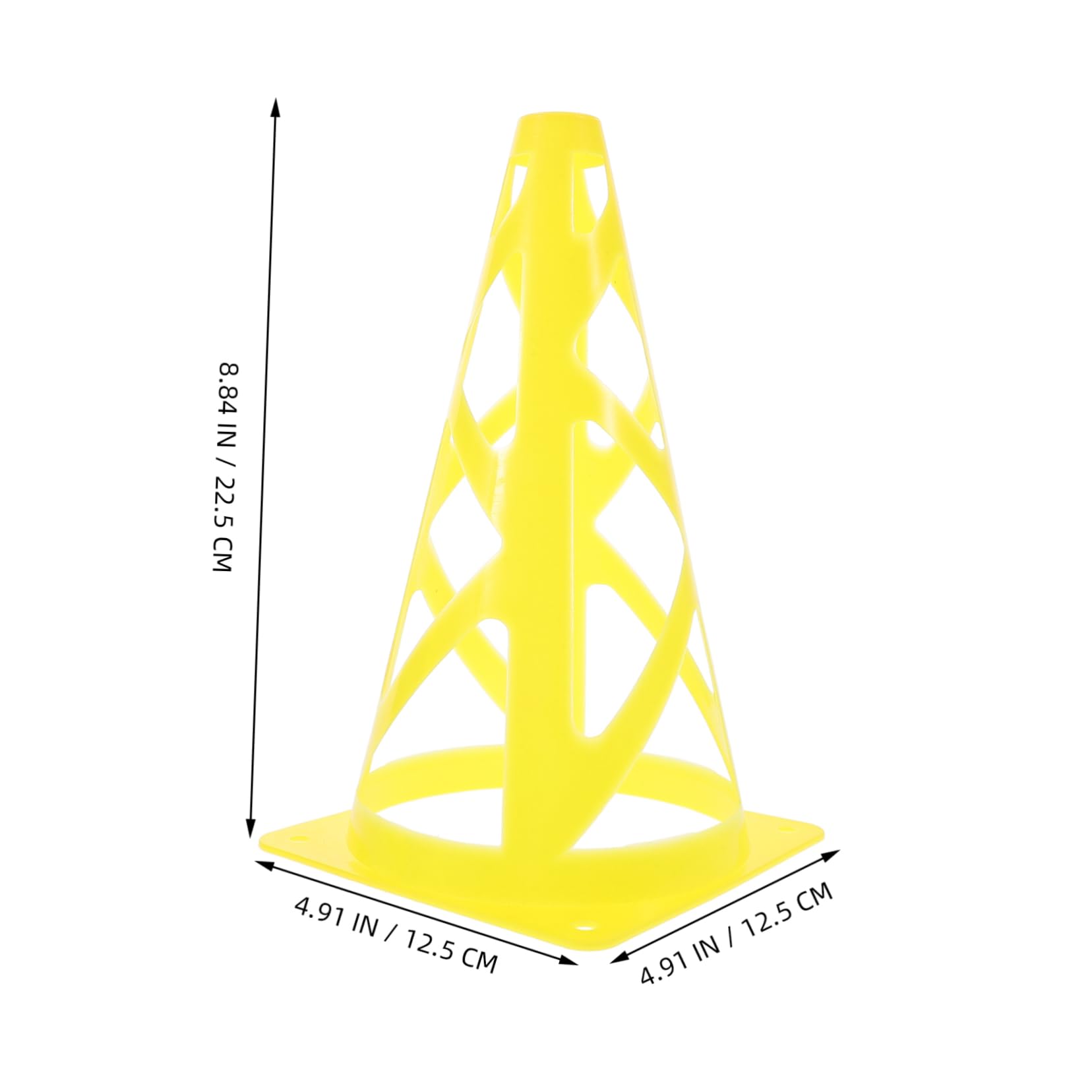ibasenice 5pcs Logo Skating Traffic Cone Soccer Cones for Drills Plastic Cones Basketball Cones for Training Cones Sports Training Cones for Drills Mark Cones Yellow Pp