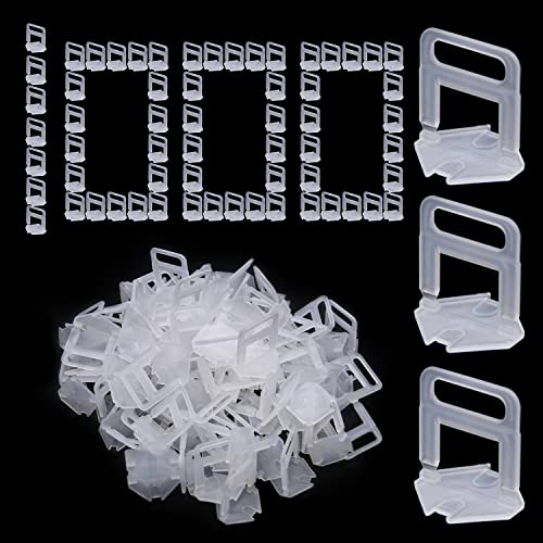 500/1000pcs Tile Leveling System Clips, 1.5mm/3.0mm Leveling System Tiles Leveler Spacers Tile Spacers Clips, Tile Leveler Spacers Lippage Free Tile and Stone Installation for PRO and DIY